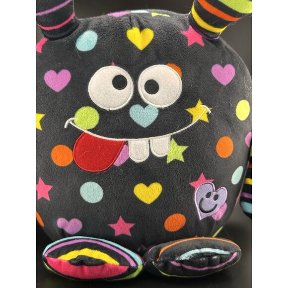 Little Miss Matched Black Silly Monster Pillow Buddy  13"  Plush Stuffed Animal - Picture 3 of 14